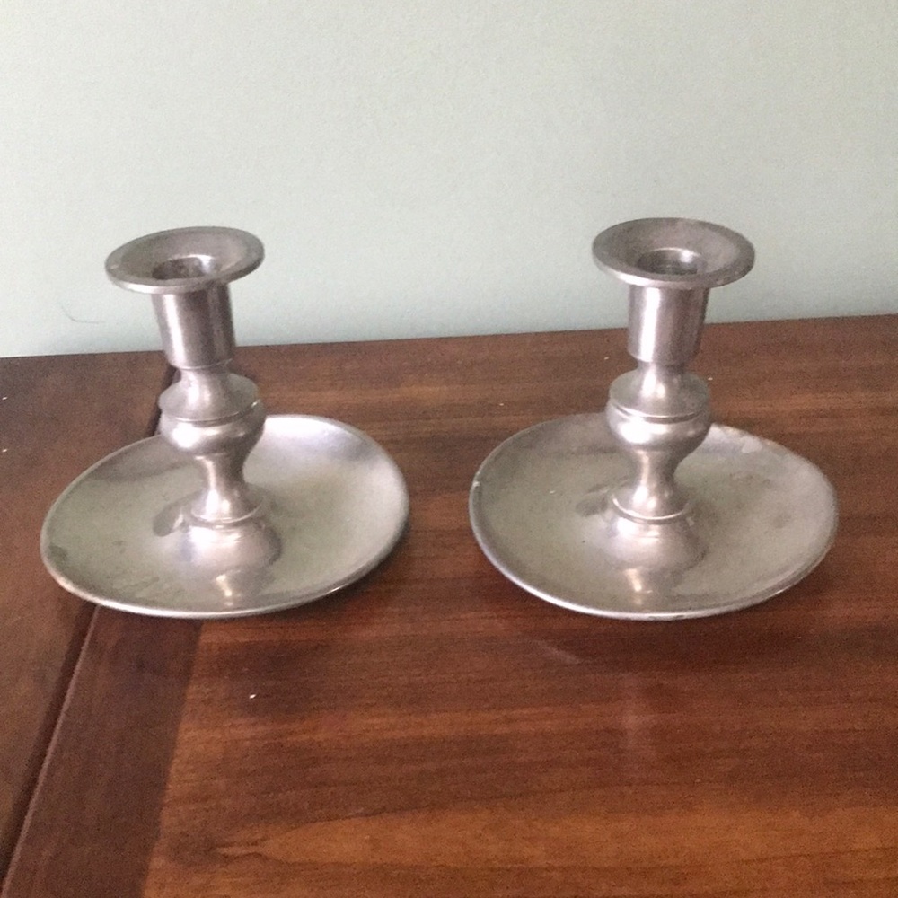 2 Pewter Candleholders